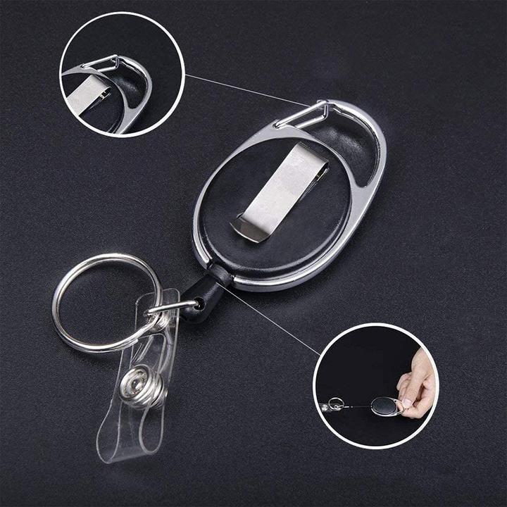 Produktbild Werkstein Anti-Lost Key-Bak Schlüsselanhänger mit Gürtelclip / Kartenhalter / Ausweishülle 3er Set