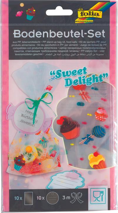 Produktbild Magni folia 46202 - Bodenbeutel-Set mit Sweet Delight Motiv, ca. 14,5 x 23,5 cm, 10 Beutel mit Zubehör, id (10 x)