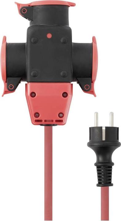 Image du produit Sygonix SY-5806890 Câble d'extension électrique 16 A rouge 10.00 m H07RN-F 3G 1,5 mm (10 m, CEE 7/3)