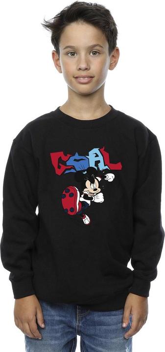 Actual product image Disney Boys Mickey Mouse Goal Striker Pose Sweatshirt (140, 146)