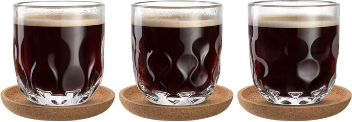 Actual product image Leonardo Cappuccino Becher Gocce mit Untersetzer 220 ml (220 ml, 3 x)