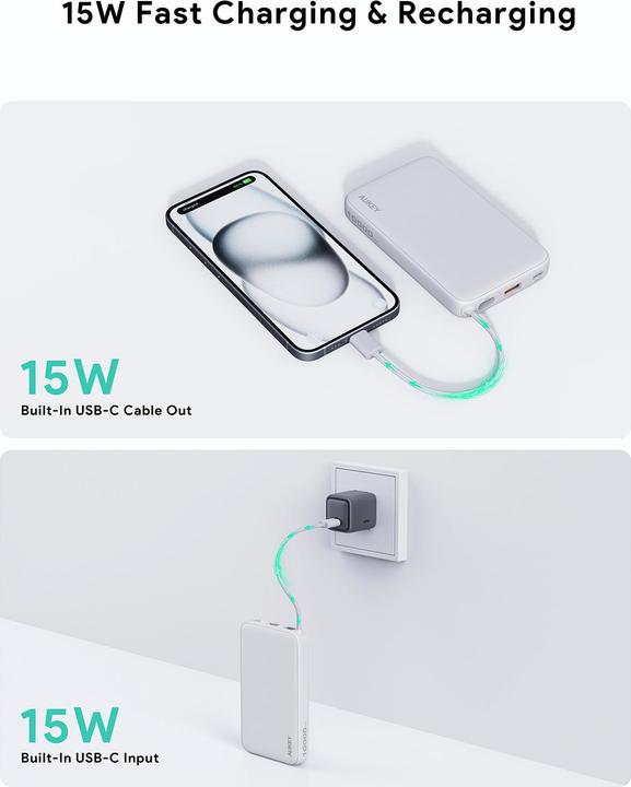 Actual product image Aukey Spark Sling (10000 mAh, 22.50 W, 22.50 Wh)
