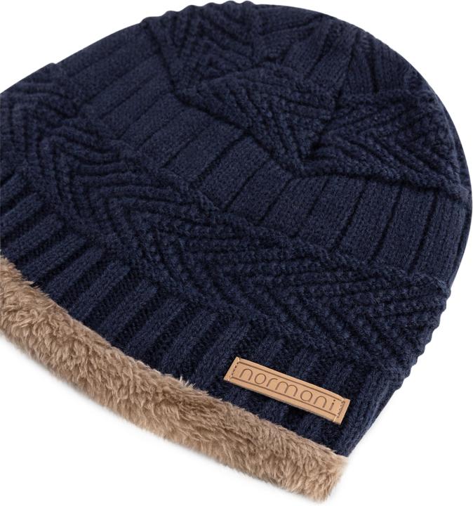Produktbild Normani Kebili Winterset mit Fell Marine/Braun (One Size)