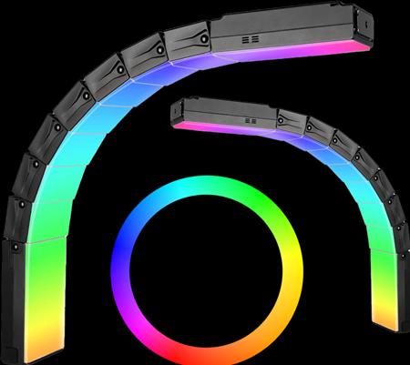 Actual product image Sirui Dragon B25R-D Set of 2 Bendable RGB LED Panel 25W for Photo + Video (Flash unit battery)