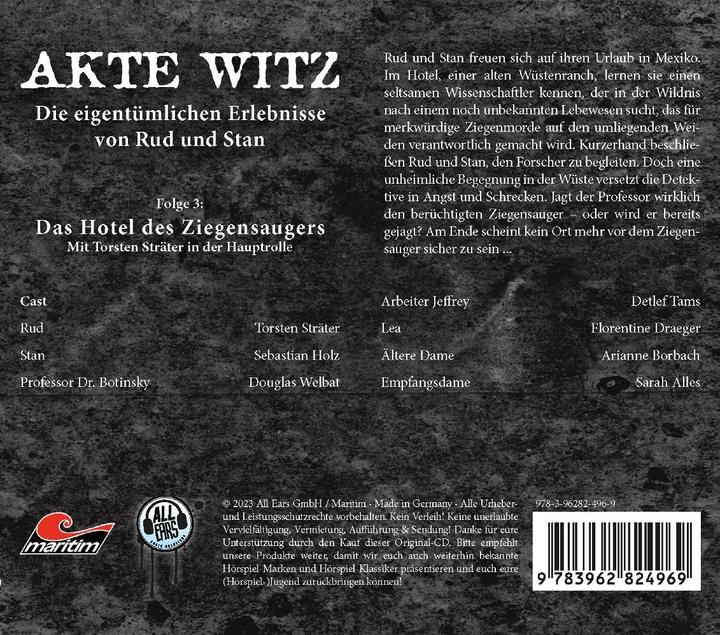 Produktbild Akte Witz 3 Das Hotel des Ziegensaugers (Akte Witz, Deutsch)