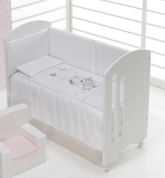 Immagine prodotto Interbaby COT +SET 3PCS. LETTO 60X120: TRAPUNTA+NIDO+CUSCINO-ALBERO - ROSA (60 x 120 cm)