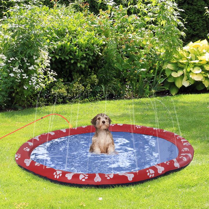 Actual product image PawHut Hunde-Planschbecken Kunststoff Rot (Dog pool)