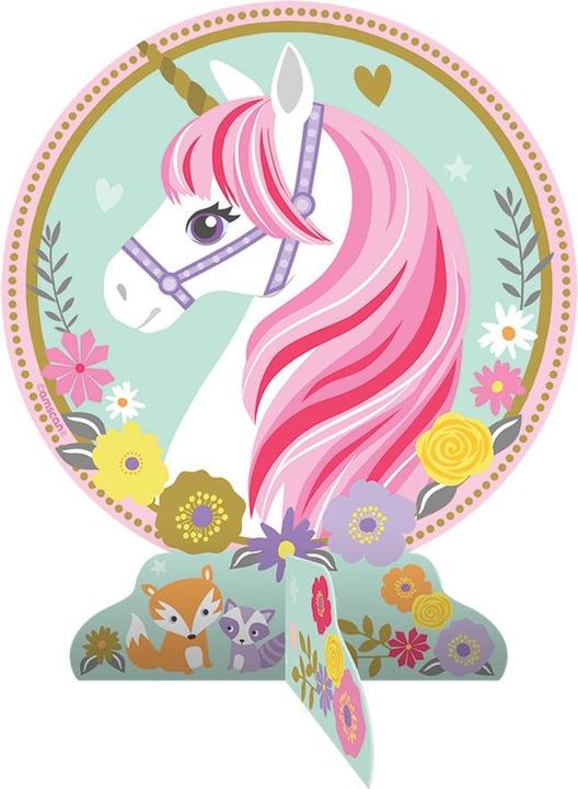 Produktbild Amscan Einhorn Tafelaufsatz Partys Magical Kartonage