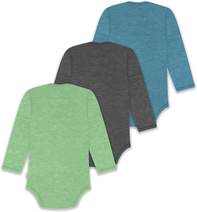 Image du produit Normani Lot de 3 Body Mérinos Bébé manches longues "Auckland" - 9383 (80)