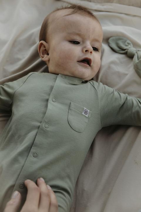 Actual product image Cloby Romper suit overall UPF + Olive Green (50, 51, 52, 53, 54, 55, 56)