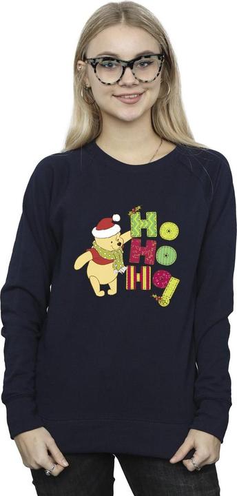 Actual product image Disney Womens/Ladies Winnie The Pooh Ho Ho Ho Scarf Sweatshirt (5XL)