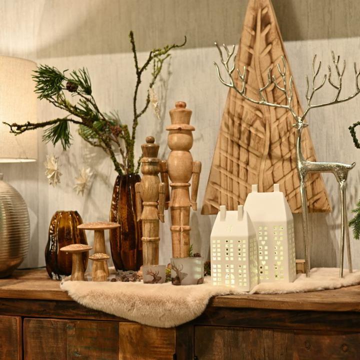 Actual product image G. Wurm Nutcracker made of mango wood natural (W/H/D) 9x40x9cm