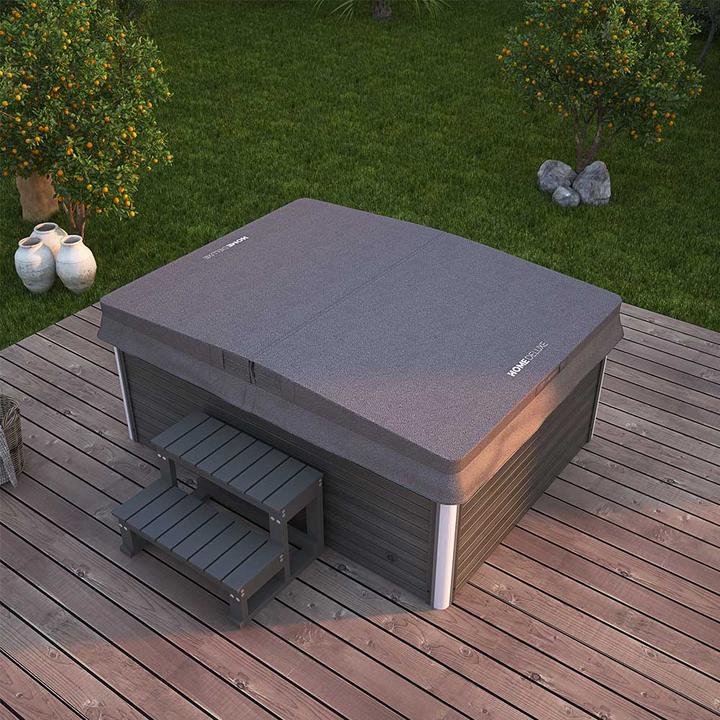 Immagine prodotto Home Deluxe Idromassaggio da esterno HOME-STAR, 24 getti massaggianti LED, gradini e copertura termica, 3 (3 pers.)