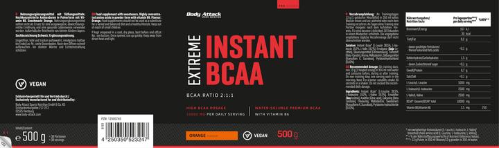 Immagine prodotto Body Attack Extreme Instant BCAA (1 Pezzo/i, Polvere, 500 g)