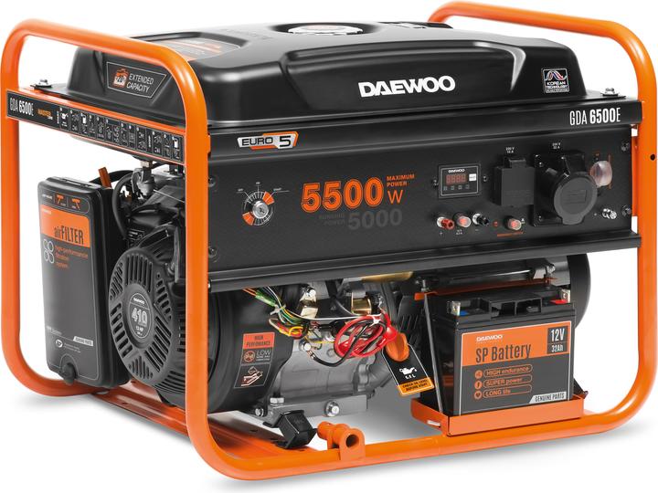 Produktbild Daewoo Power Products Benzingenerator GDA 6500E (5500 W, 30 l)