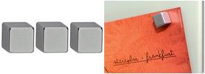 Image du produit Maul aimant au néodyme en forme de cube, 7 mm, force d'adhérence : 1,6 kg, argenté (10 x)