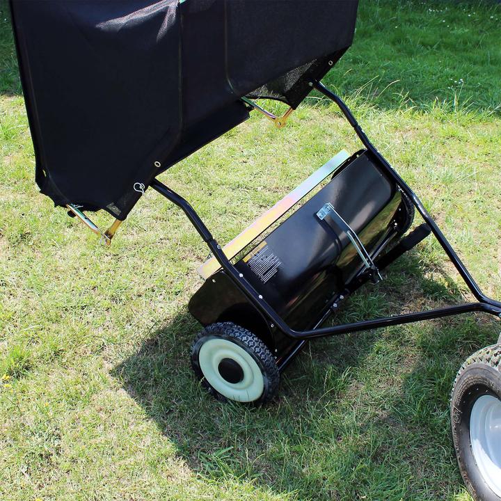 Image du produit Wiltec Balayeuse de pelouse de 118 cm de large Collecteur de feuilles 415l Tondeuse autoportée