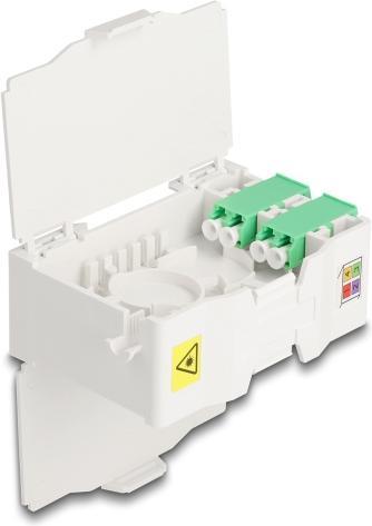 Immagine prodotto Delock Scatola di giunzione in fibra ottica per guida top-hat con supporto per giunzioni (Scatola di giunzione)