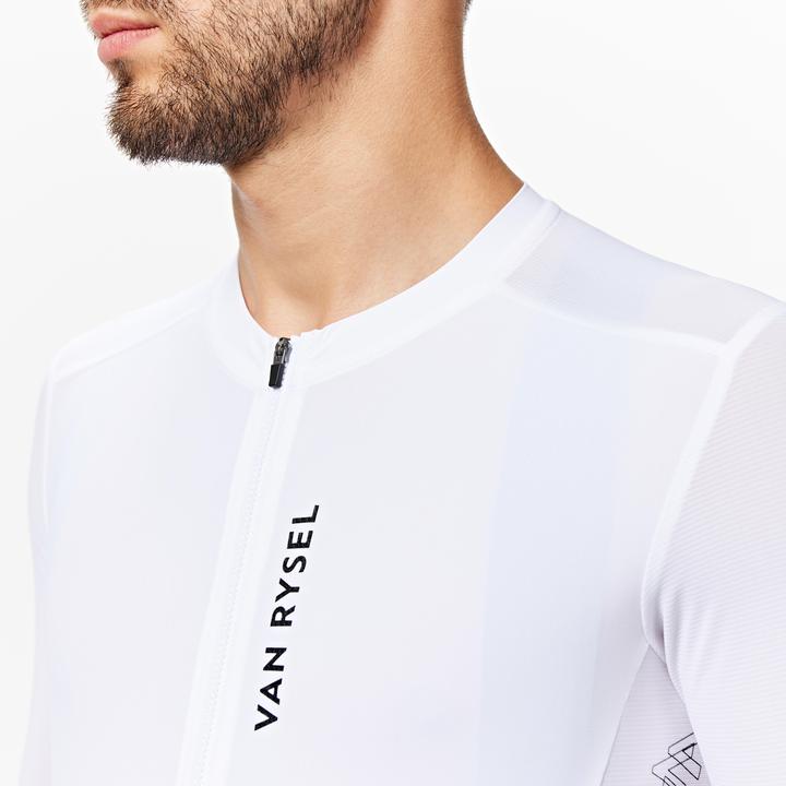 Actual product image Van rysel Unisex road bike jersey summer short sleeve - Racer 2 white (M)