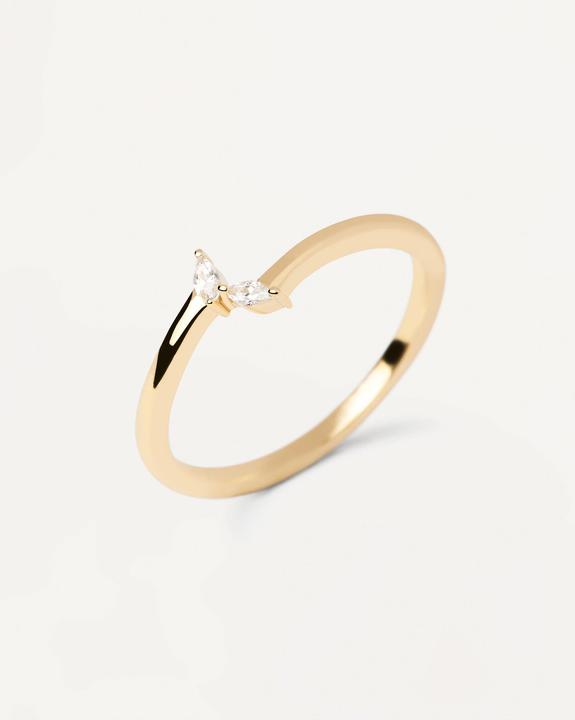 Produktbild Pd Paola PDPAOLA - JemnÃ½ pozlacenÃ½ prsten se zirkony EVA Gold AN01-876 - Circuit: 56 mm (56, 925 Silber)