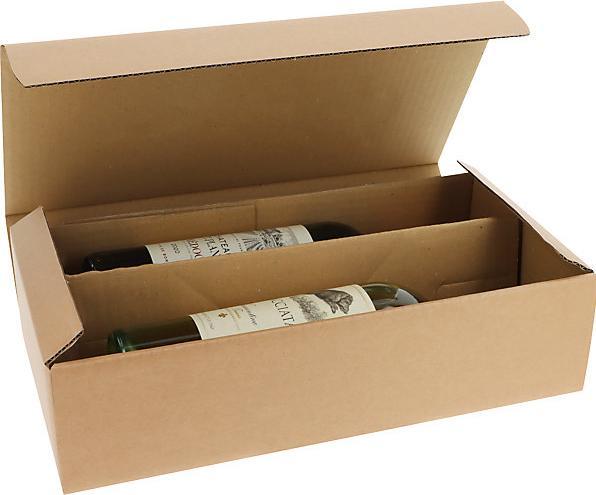 Image du produit kaiserkraft Boîte cadeau pour bouteilles Rennes, lot de 25, pour 3 bouteilles, L x l (3 x)