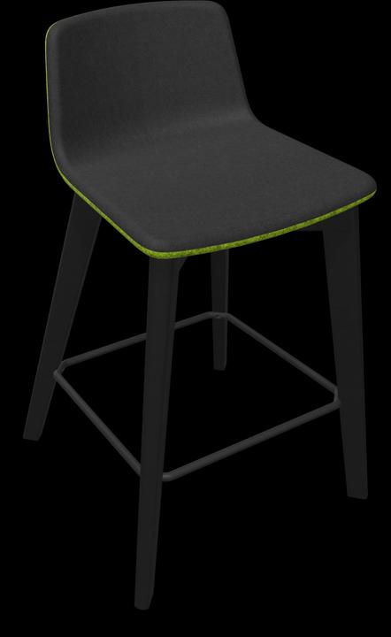Black, Light green melange, Ash stained black