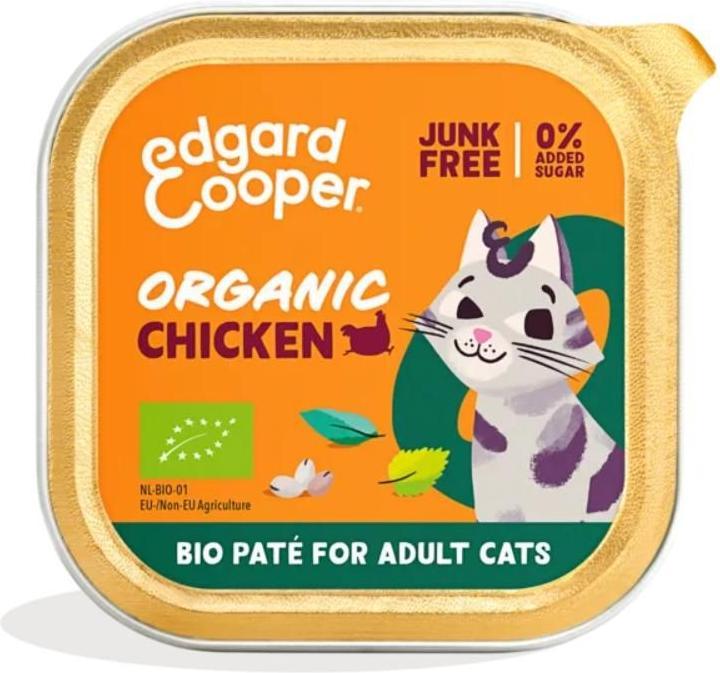 Actual product image Edgard & Cooper Edgard Cooper - Cat Adult Vetfood Paté Organic Chicken - 85g (Adult, 85 g)
