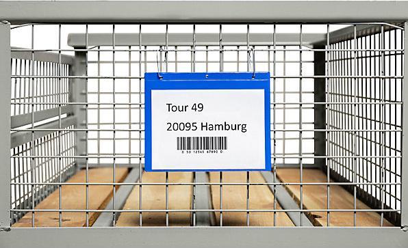Produktbild kaiserkraft Beschriftungstaschen mit Aufhängelochung, VE 100 Stk (A4)