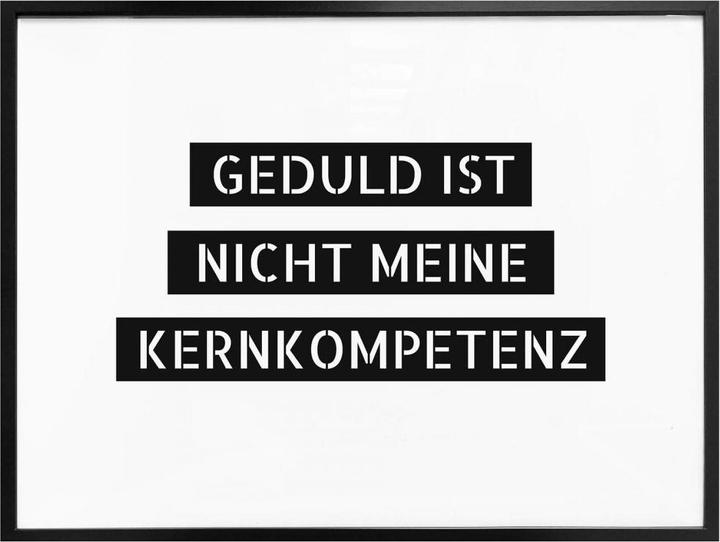Produktbild Trenddeko Geduld ist nicht meine Kernkompetenz (30 x 24 cm)