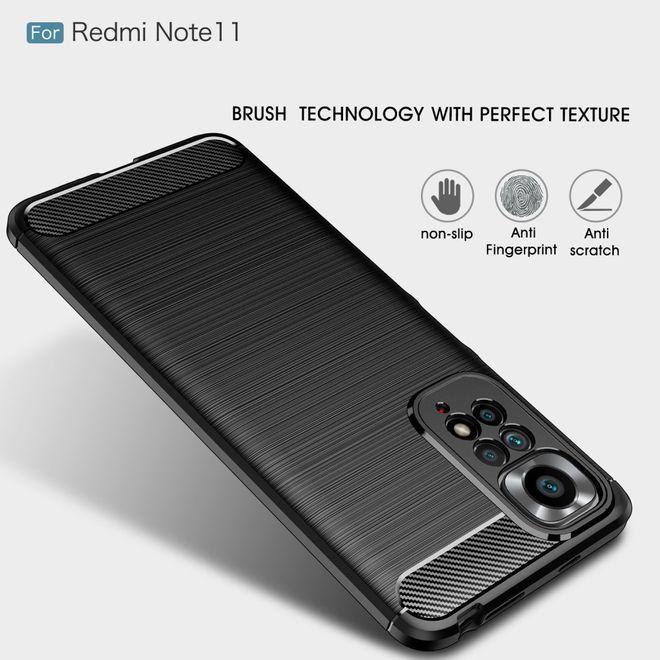 Produktbild MU Style Carbon Fiber TPU Softcase Series (Xiaomi Redmi Note 11S, Xiaomi Redmi Note 11)