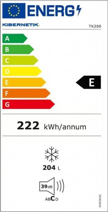 Energie-Label Kibernetik TK200 (Freistehend, 204 l)