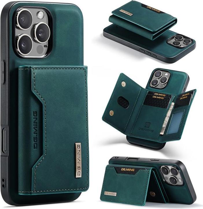Produktbild Dg.Ming iPhone 11 - Etui, Leder-Optik, Kartenfach & Magnetverschluss, Grün (Apple iPhone 11)