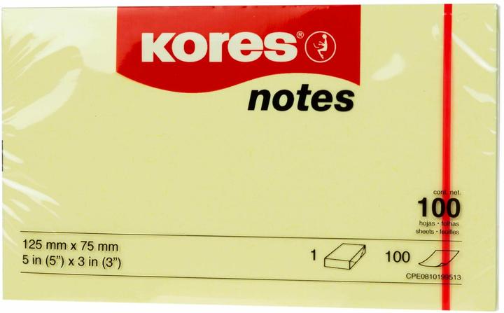 Kores Notizzettel 12575, 12.5 x 7.5 cm, 12 Blöcke, Gelb (12.5 x 7.5 cm)