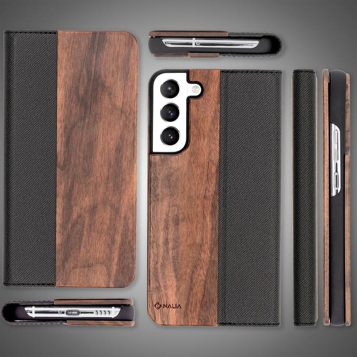 Produktbild Nalia Echt Holz Flipcase (Samsung Galaxy S22+)