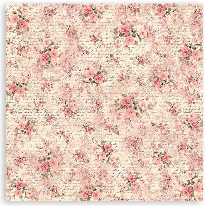 Image du produit Stamperia Paquet de tissus "Shabby Rose", set de 4, 4 designs à 30x30 cm