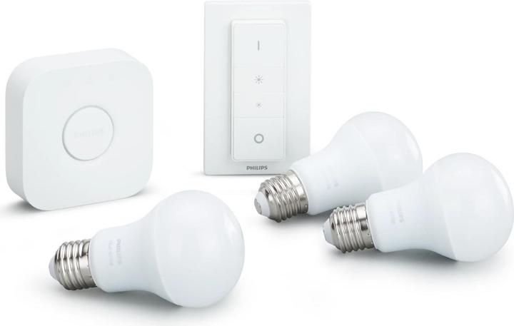 Actual product image Philips Hue White Starter Set (E27, 9.50 W, 800 lm, 3 x)