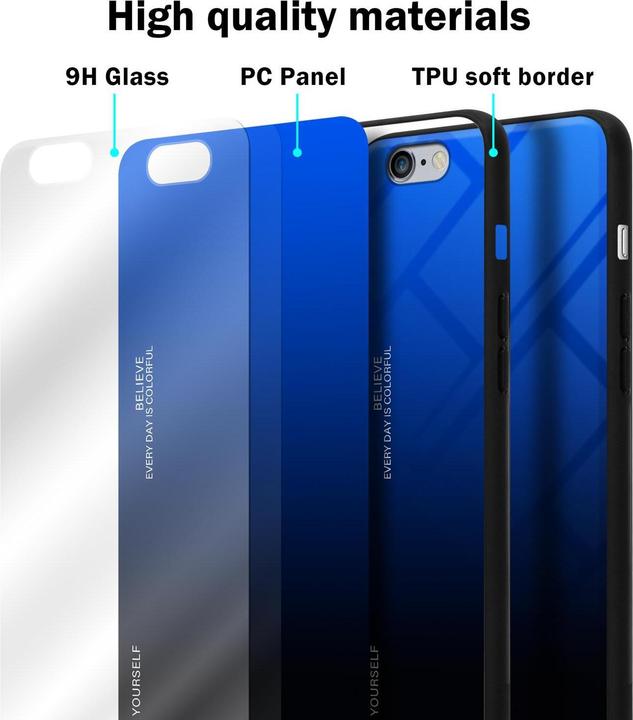 Productafbeelding Cadorabo TPU 2 kleuren glasdekking (Apple iPhone 6 Plus)