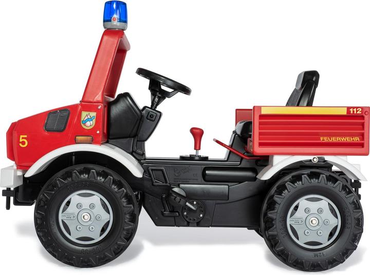 Produktbild Rolly Toys Fire Unimog Feuerwehr Edition 2020 mit Anhänger Tretauto 3 Ã 8 Jahre