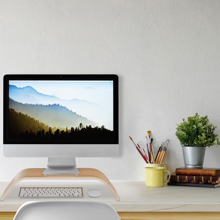 Actual product image Relaxdays Desk Screen Riser