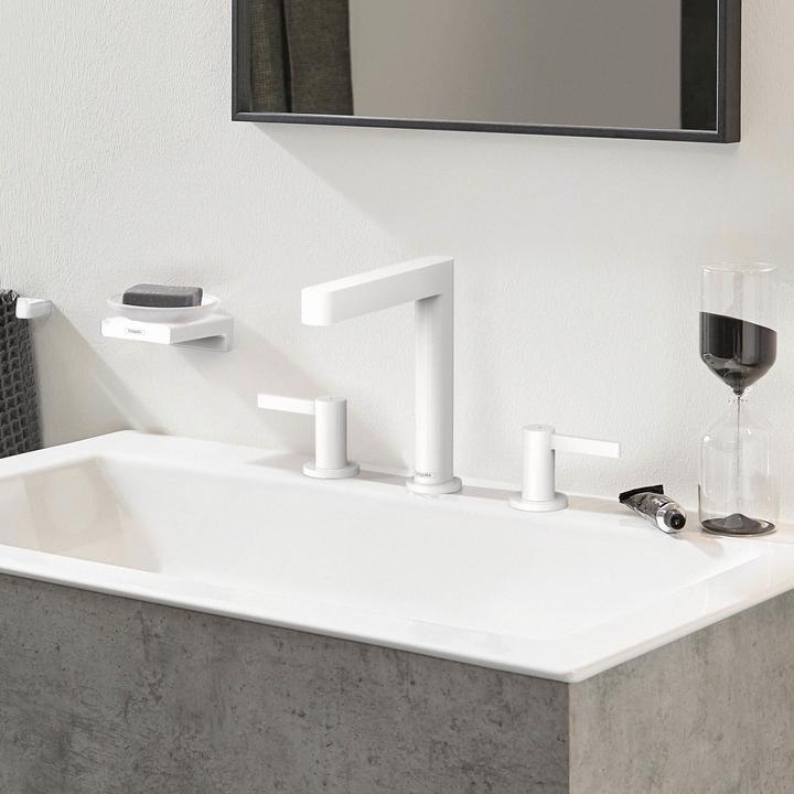 Immagine prodotto hansgrohe HG Miscelatore per lavabo a 3 fori FINORIS 160 con scarico PO 1 1/4inch bianco opaco