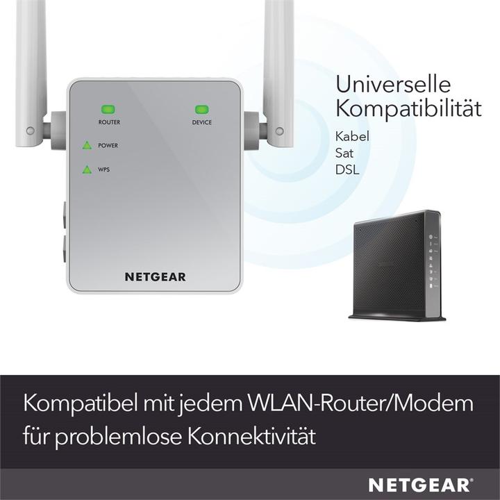 Actual product image Netgear Ex3700-100pes (433 Mbit/s, 300 Mbit/s)