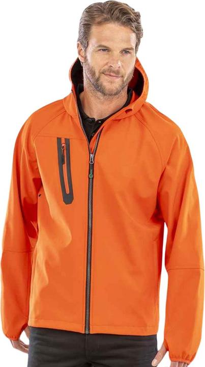Actual product image Result Mens Hooded 3 Layer Printable Soft Shell Jacket (4XL)