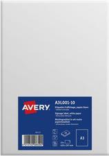 Image du produit Avery Dennison Étiquettes universelles, 420 x 297 mm, blanches amovibles, avec marge, en papier 70 g/qm