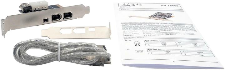 Produktbild Exsys GmbH PCI-Express FireWire 1394a Karte mit 3+1 Ports (Via)