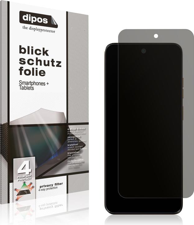 Actual product image Dipos Privacy Screen Protector 4-Way Privacy-Filter (1 Piece, Motorola Moto C)