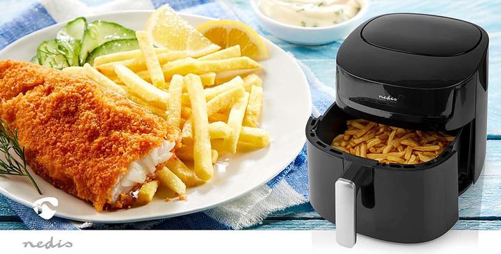 Produktbild Nedis Heissluft Friteuse | 7,2 l | Timer: 240 min | Anzahl voreingestellter Programme: 8 | Digital | (EU-Stecker)