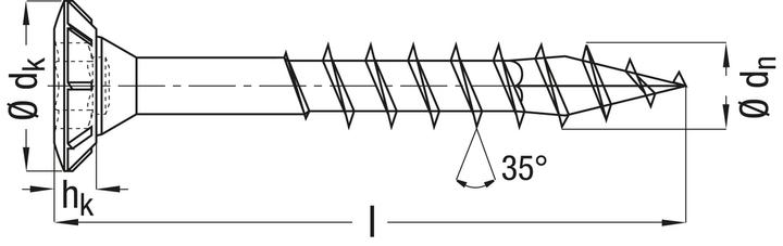 Image du produit Spax FEX H Vis pour ferrures 4.0x 40 PZ 2 acier argenté pour fixations en bois (1000 Vis par pièce)