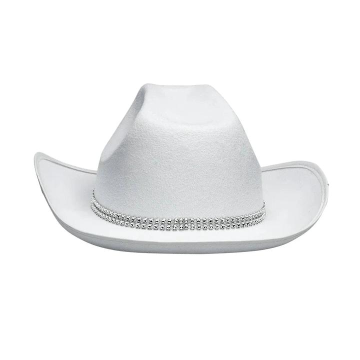 Actual product image Boland Cowboy Hut Daisy Weiss mit Strass