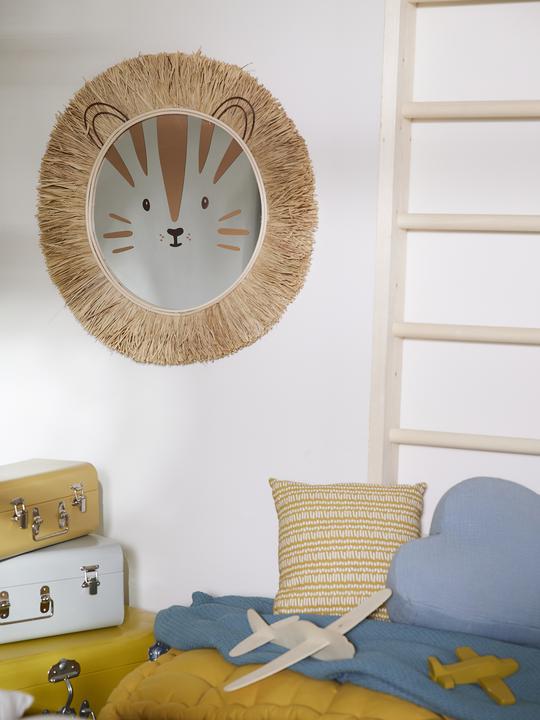 Immagine prodotto Vertbaudet Specchio XL per camera dei bambini LÖWE in rafia naturale e rattan