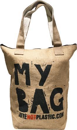 Produktbild Bekos Grosser Jute-Shopper "My Bag" schwarz